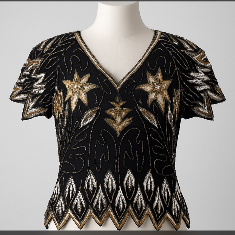 Dressy top with sequence